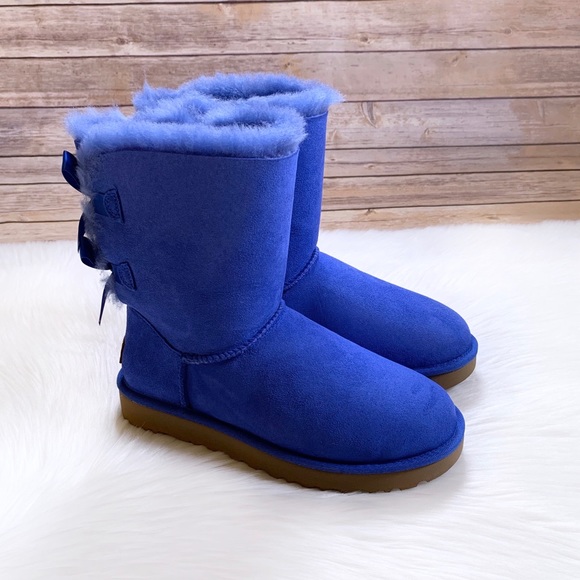 UGG Deep Periwinkle Bailey Bow II Boots - Picture 2 of 7